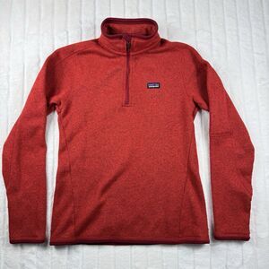 Patagonia Better Sweater 1/4 Zip Women’s Small Pullover Red Outdoor Sports Hike